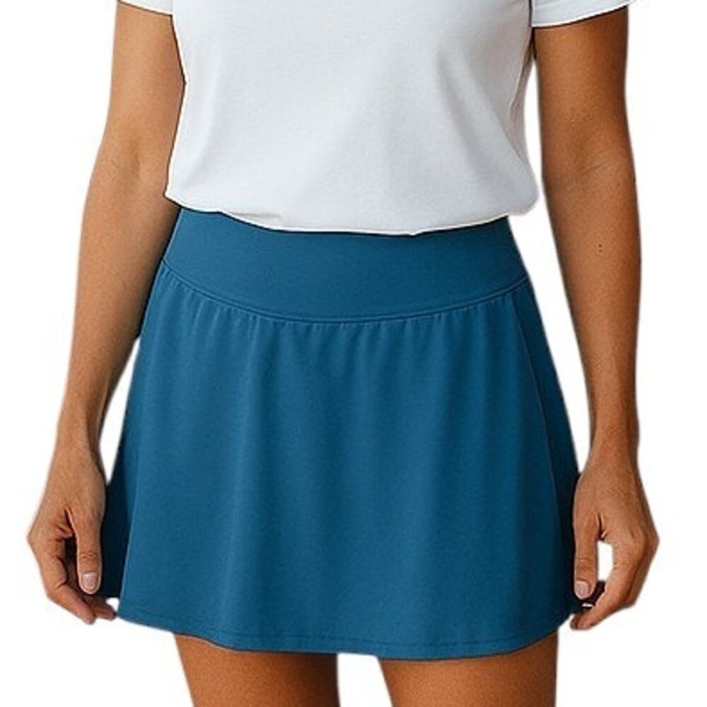ZELLA All Sport High Waist Skirt‎ Tennis Skort Women sz S 4 6 Deep Teal NEW